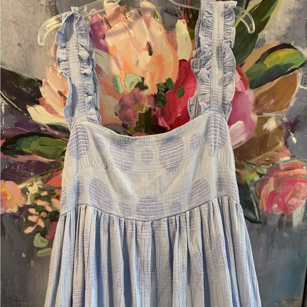 Miou Muse Blue Sleeveless Maxi Dress sz M - Picture 5 of 10